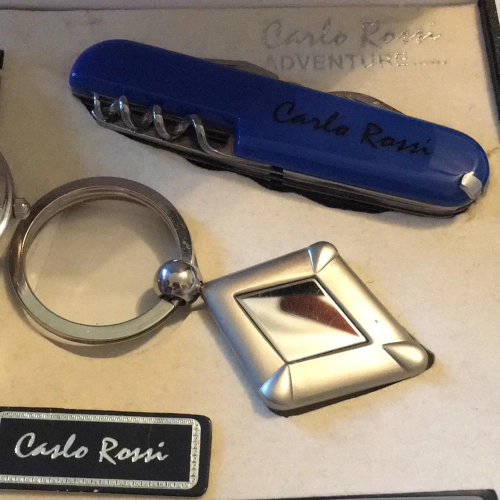 Carlo Rossi Adventure Waterproof NEW 4 pcs set watch utility knife keychain pen - Picture 3 of 6